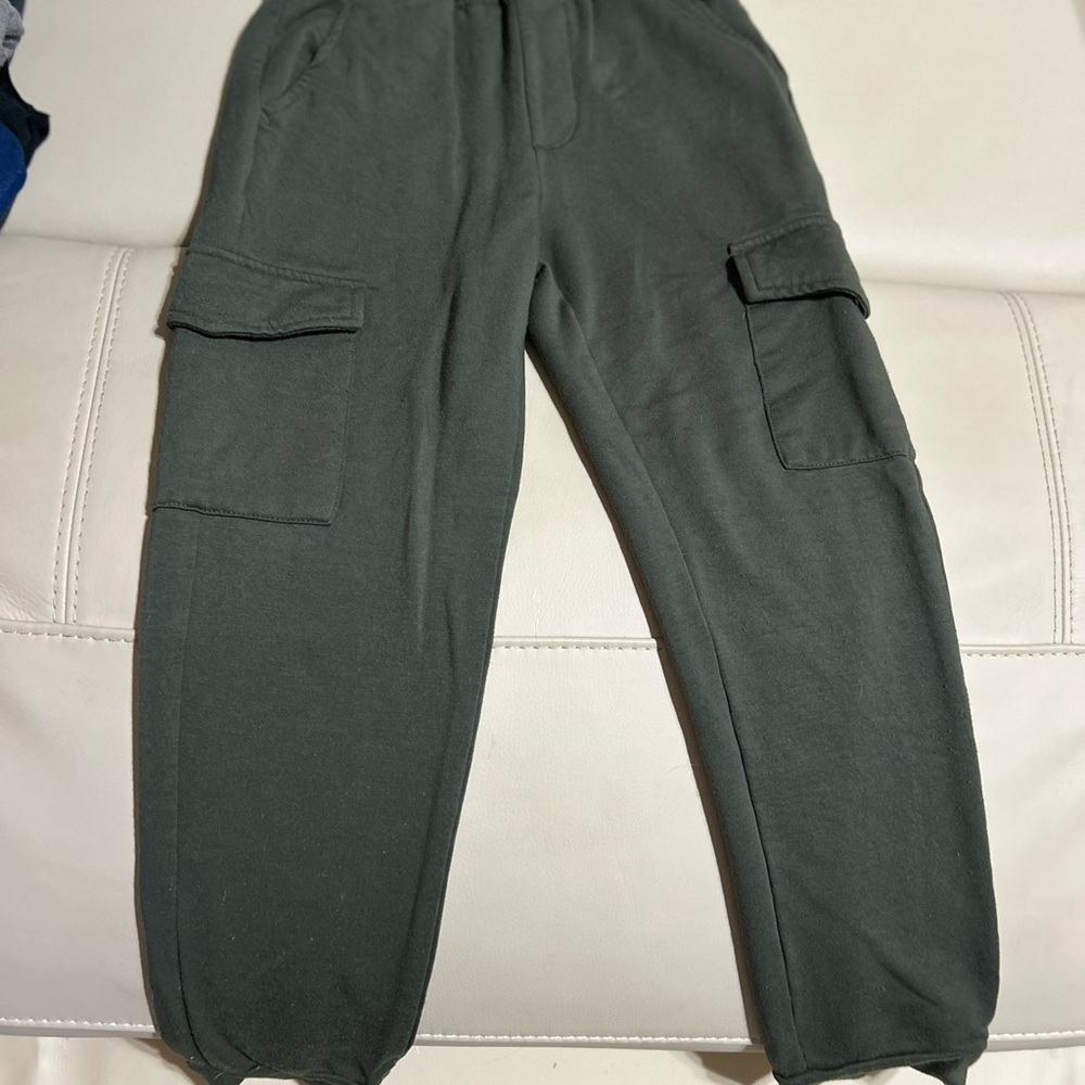 Boys' Forest Green Cargo Sweatpants 10